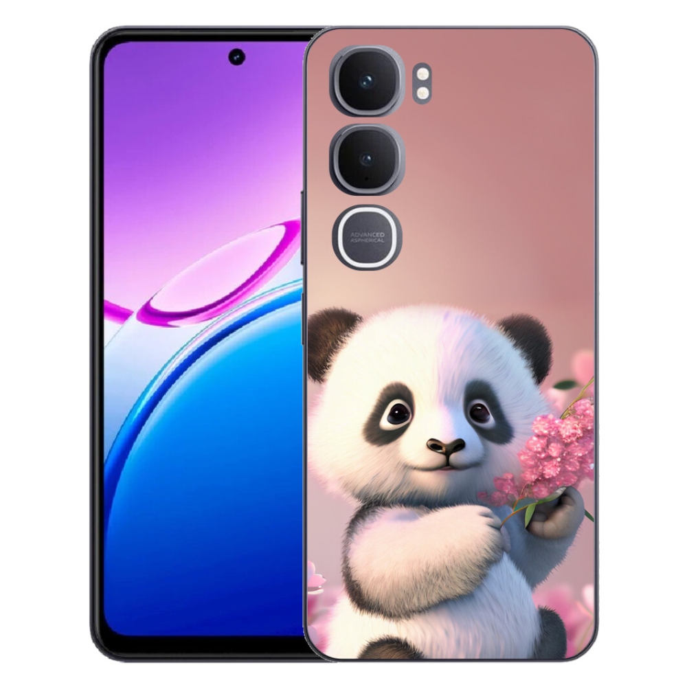 Gelový kryt mmCase na Vivo Y31 5G - roztomilá panda