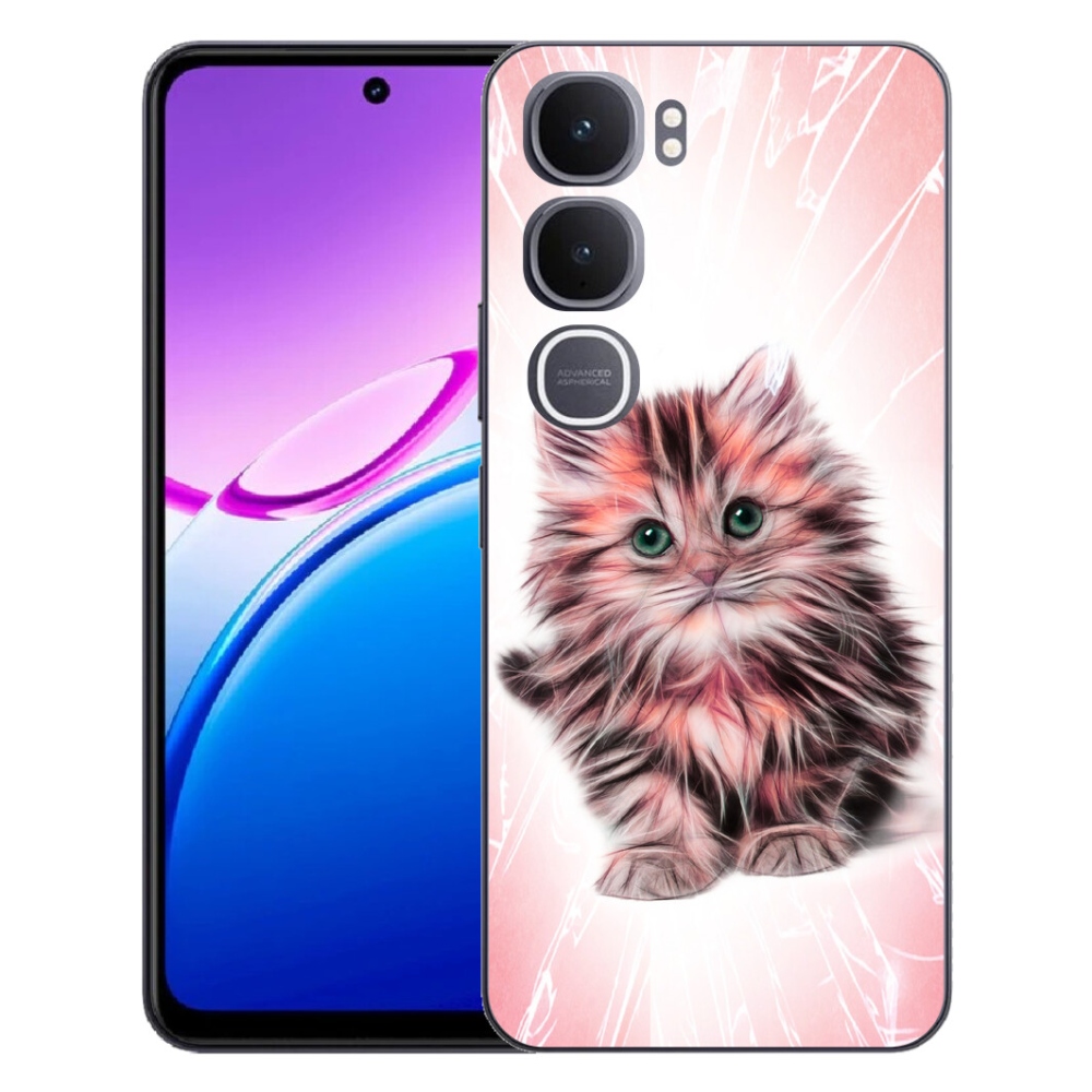 Gelový kryt mmCase na Vivo Y31 5G - roztomilé kotě