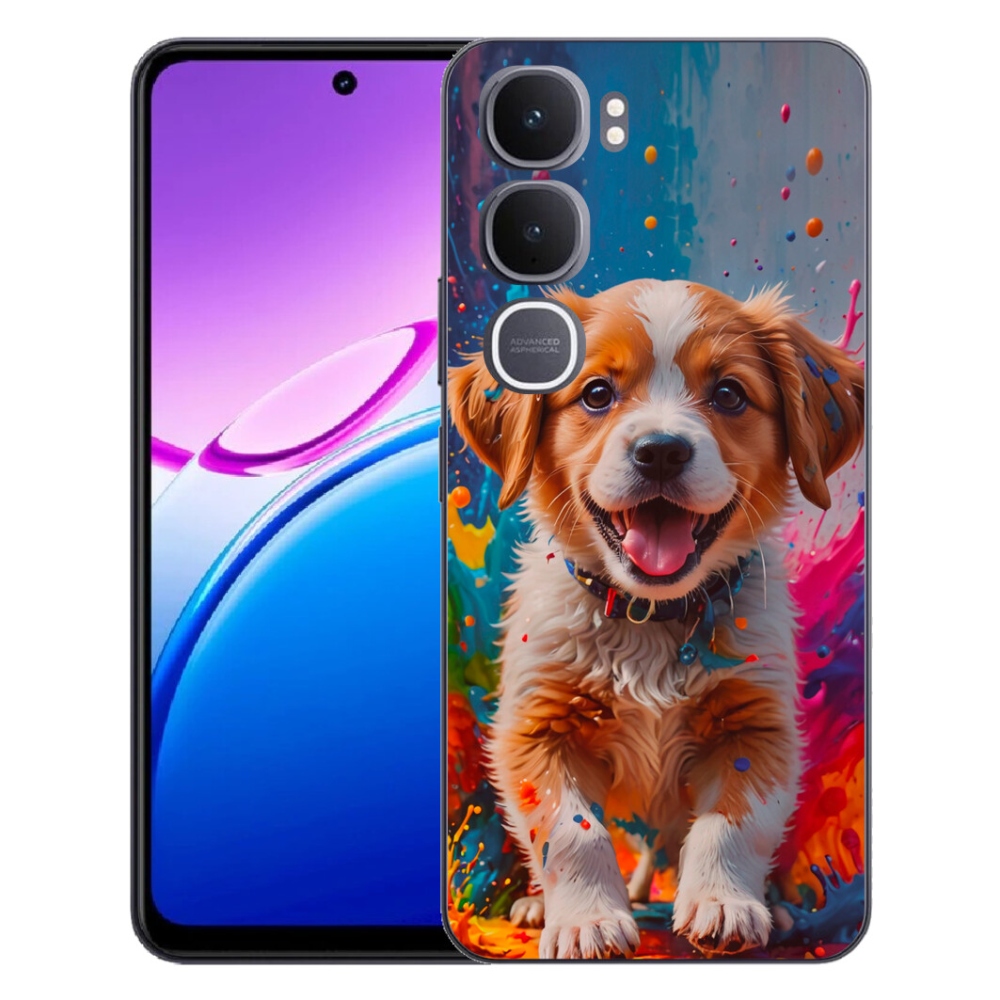 Gelový kryt mmCase na Vivo Y31 5G - roztomilé štěně 3