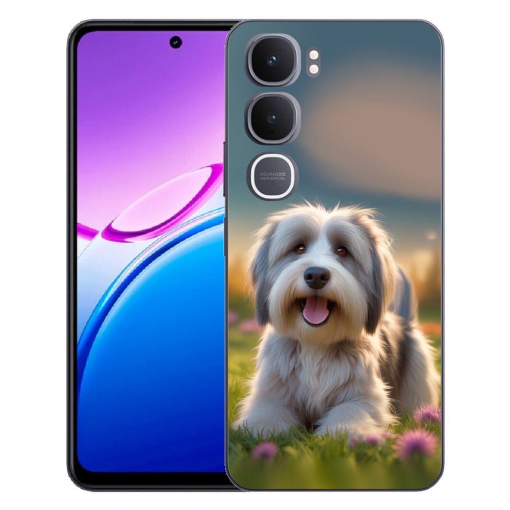 Gelový kryt mmCase na Vivo Y31 5G - roztomilý havanský psík