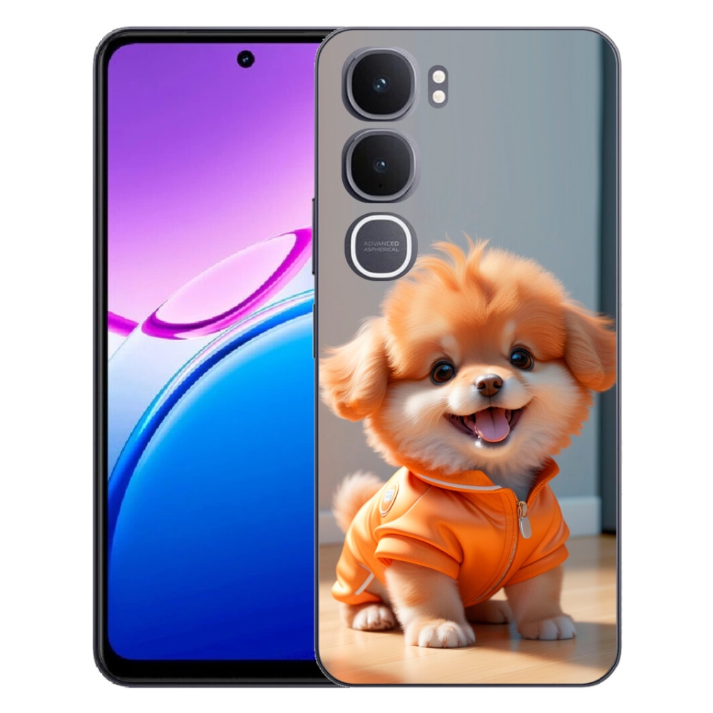 Gelový kryt mmCase na Vivo Y31 5G - roztomilý pomeranian v mikině