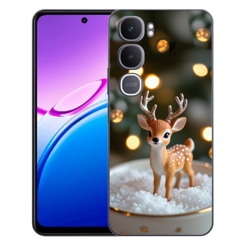 Gelový kryt mmCase na Vivo Y31 5G - roztomilý vánoční jelen