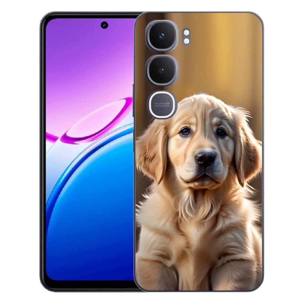 Gelový kryt mmCase na Vivo Y31 5G - roztomilý zlatý retrívr