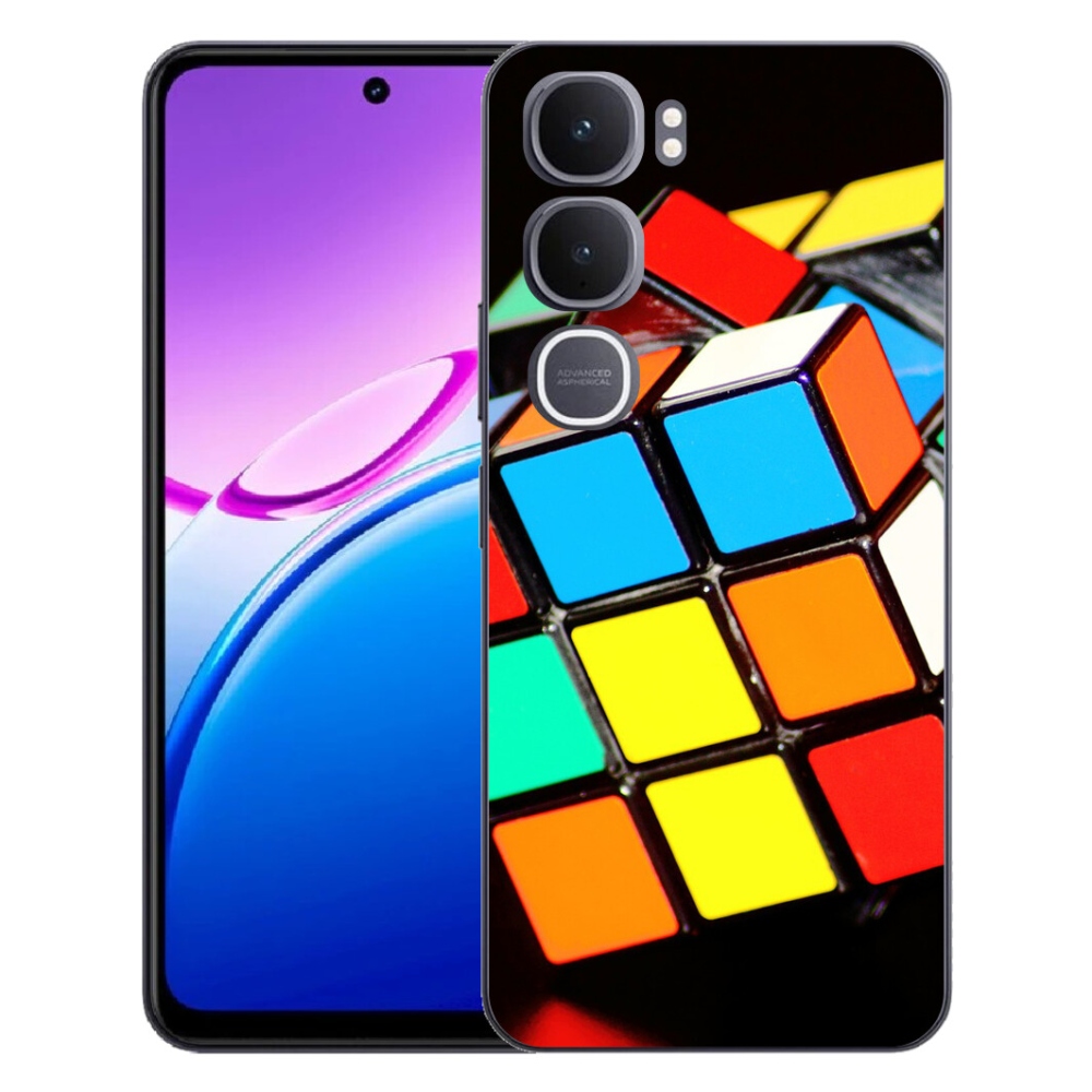 Gelový kryt mmCase na Vivo Y31 5G - rubikova kostka
