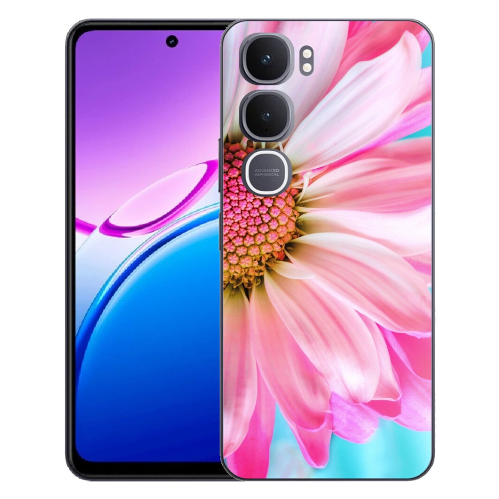 Gelový kryt mmCase na Vivo Y31 5G - růžová květina