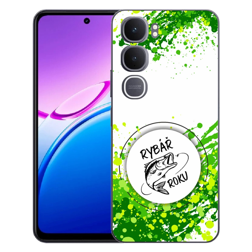 Gelový kryt mmCase na Vivo Y31 5G - rybář roku bílé pozadí