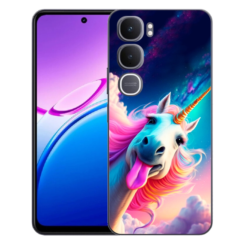 Gelový kryt mmCase na Vivo Y31 5G - šílený jednorožec