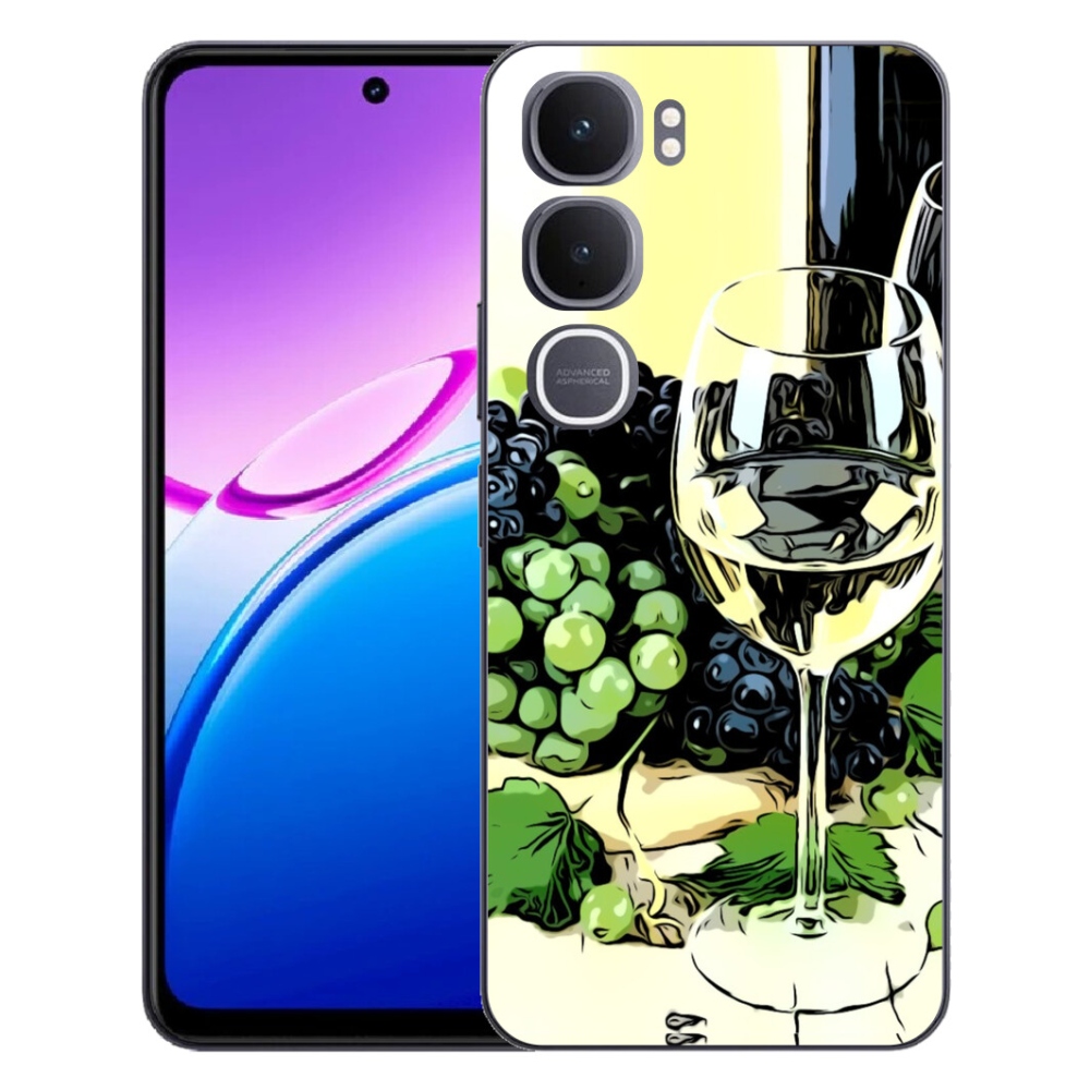 Gelový kryt mmCase na Vivo Y31 5G - sklenka vína
