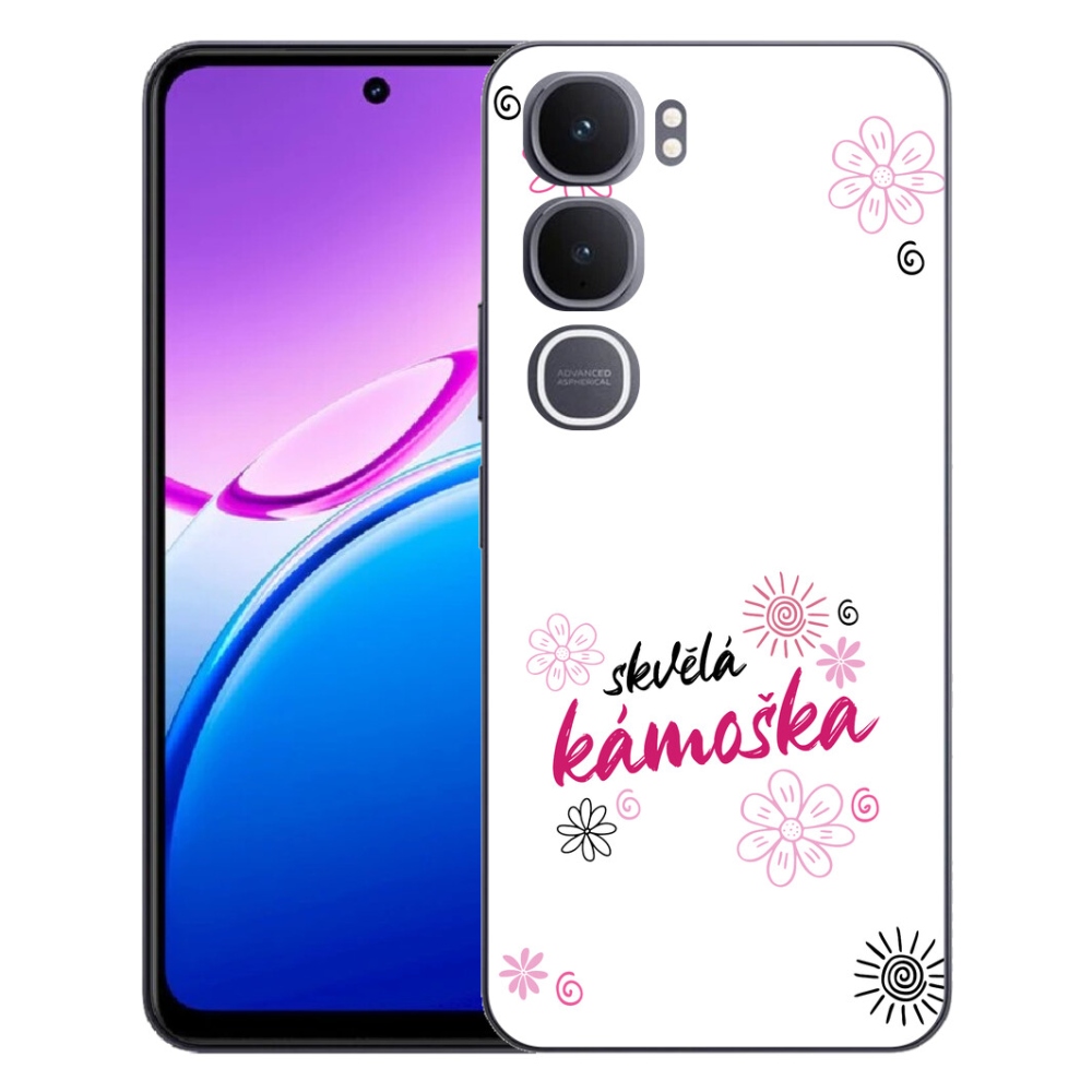Gelový kryt mmCase na Vivo Y31 5G - skvělá kámoška bílé pozadí