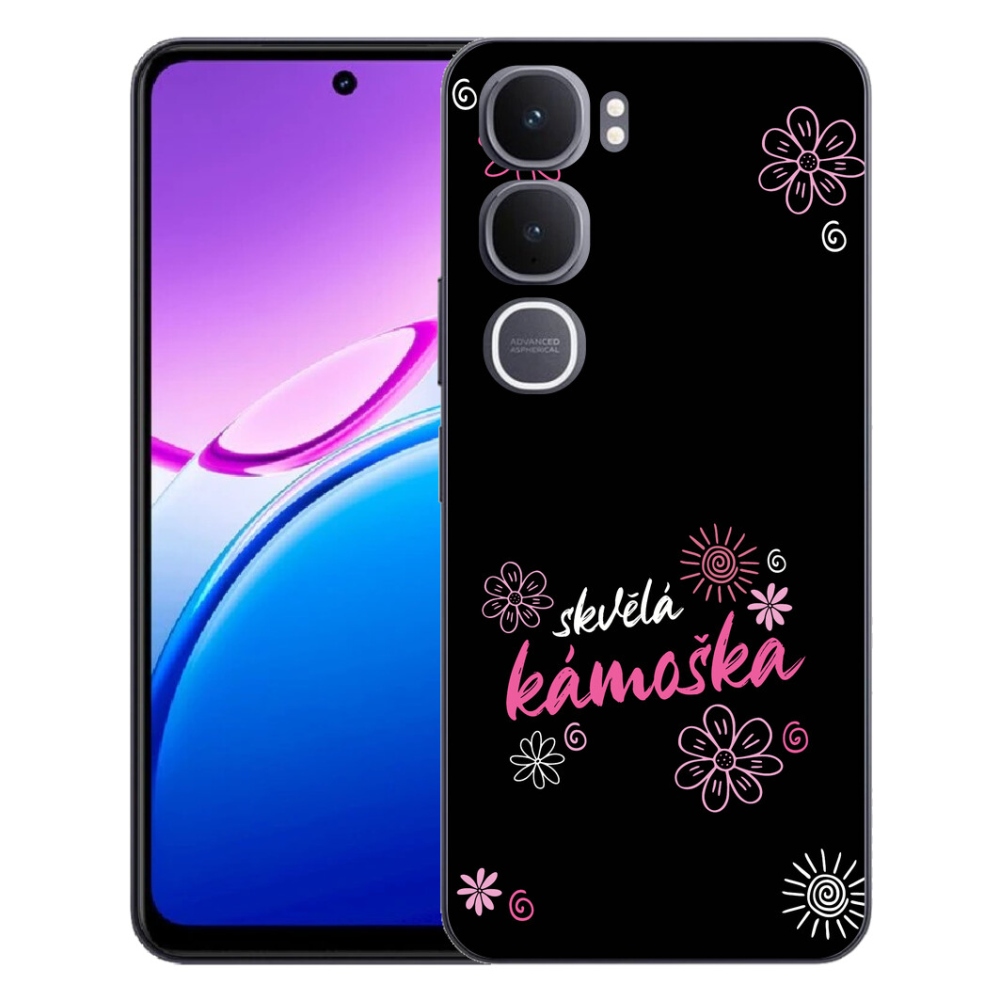 Gelový kryt mmCase na Vivo Y31 5G - skvělá kámoška černé pozadí
