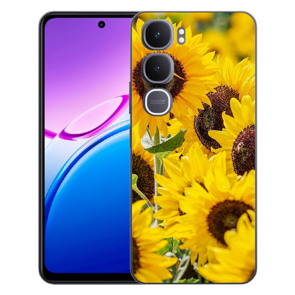 Gelový kryt mmCase na Vivo Y31 5G - slunečnice