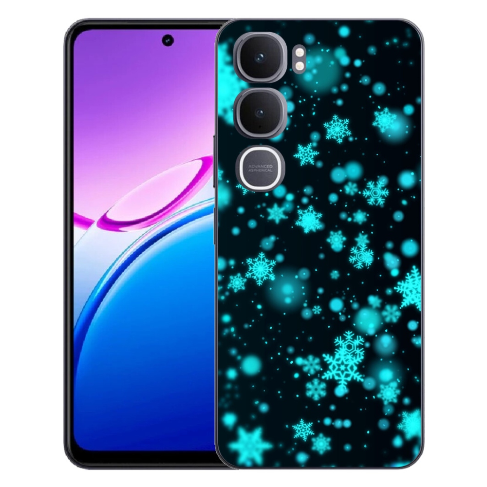 Gelový kryt mmCase na Vivo Y31 5G - sněhové vločky 1
