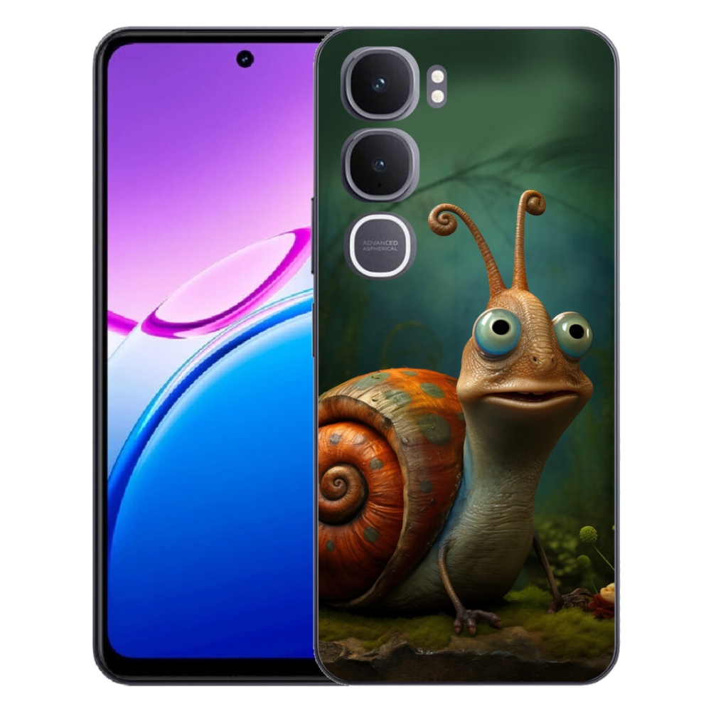 Gelový kryt mmCase na Vivo Y31 5G - šnek