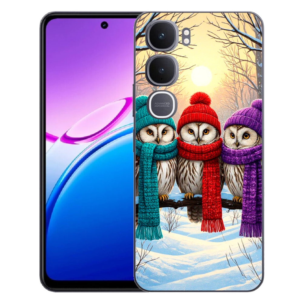 Gelový kryt mmCase na Vivo Y31 5G - soví přátelé