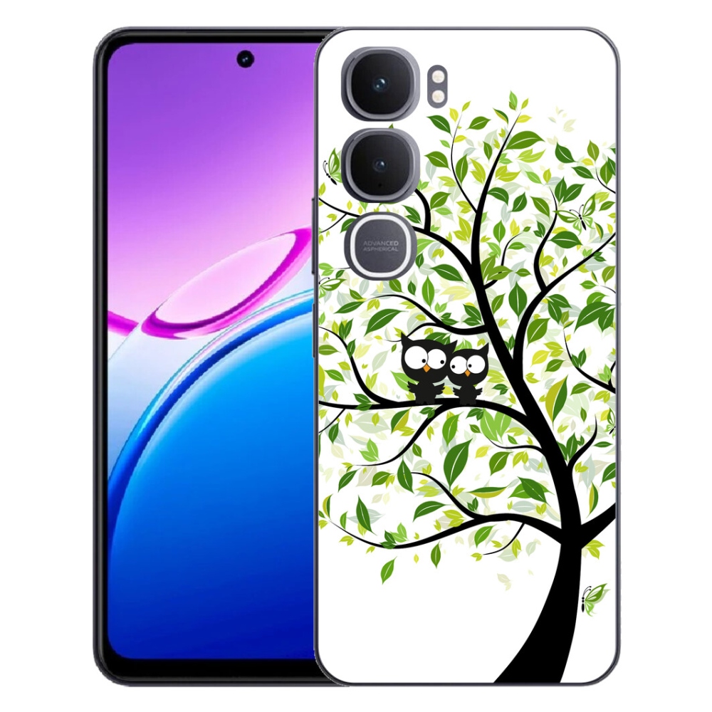 Gelový kryt mmCase na Vivo Y31 5G - sovičky na stromě