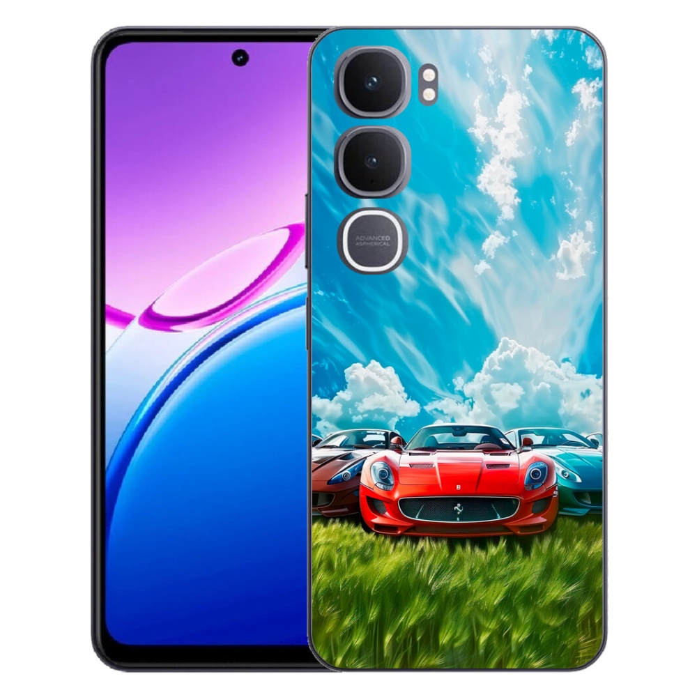 Gelový kryt mmCase na Vivo Y31 5G - sportovní vozy