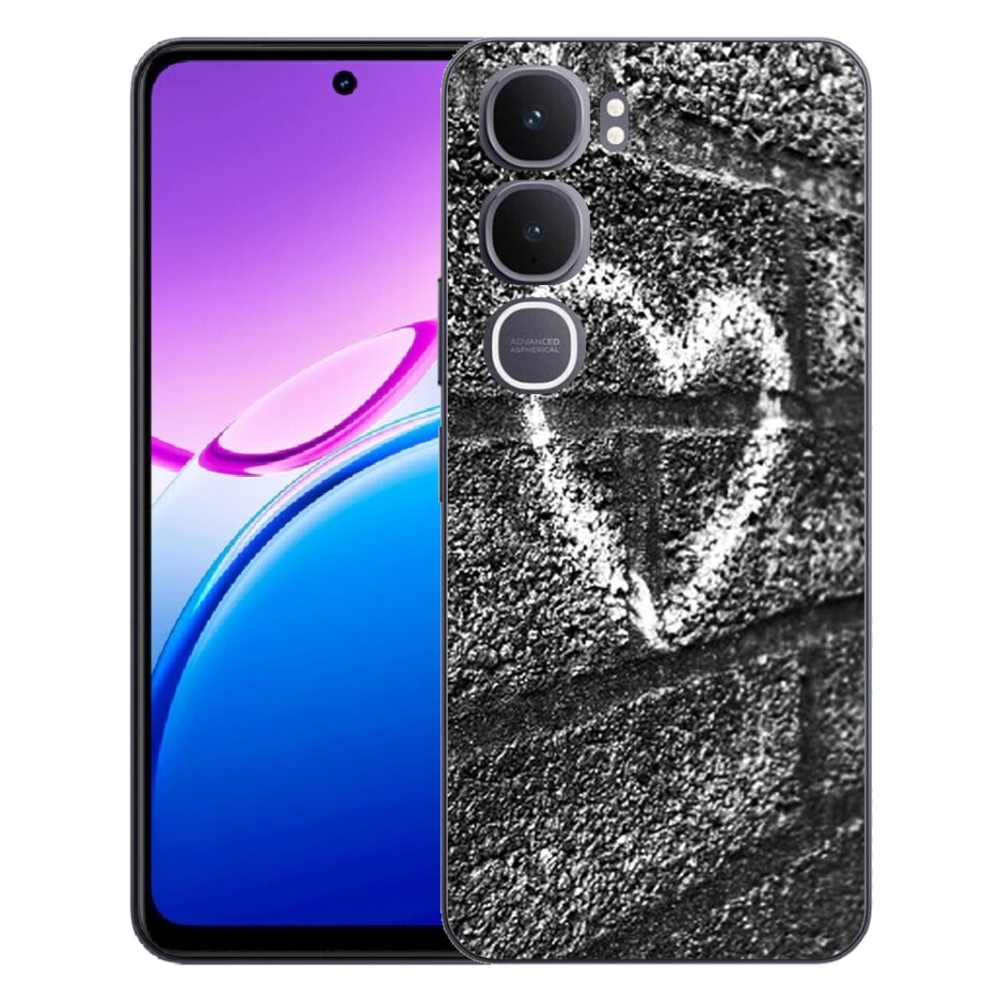 Gelový kryt mmCase na Vivo Y31 5G - srdce na zdi