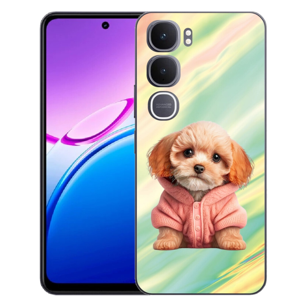 Gelový kryt mmCase na Vivo Y31 5G - štěně ve svetru