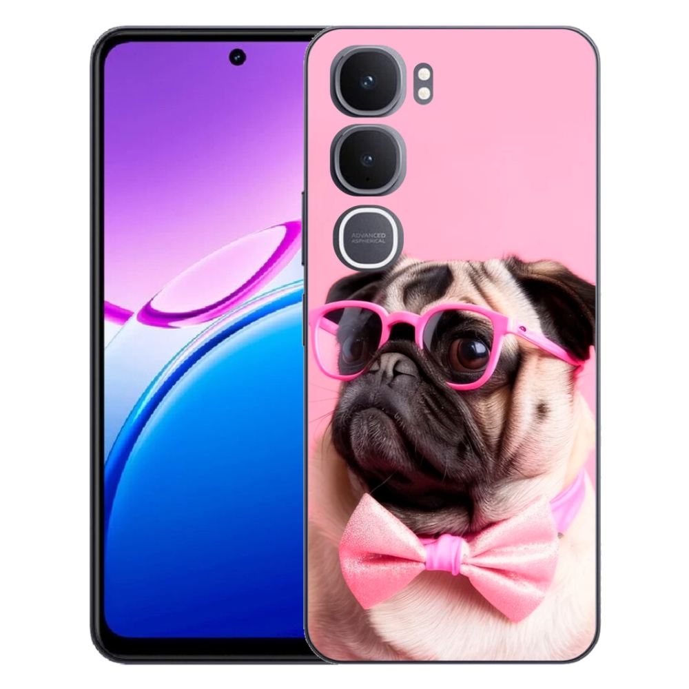 Gelový kryt mmCase na Vivo Y31 5G - stylový mops