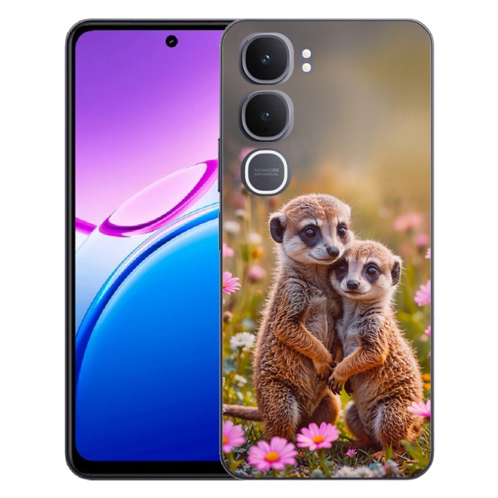 Gelový kryt mmCase na Vivo Y31 5G - surikatí duo