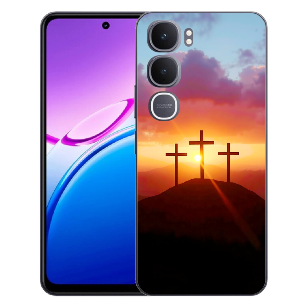 Gelový kryt mmCase na Vivo Y31 5G - tři kříže