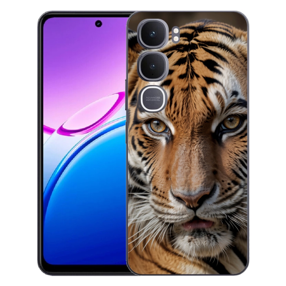 Gelový kryt mmCase na Vivo Y31 5G - tygří pohled