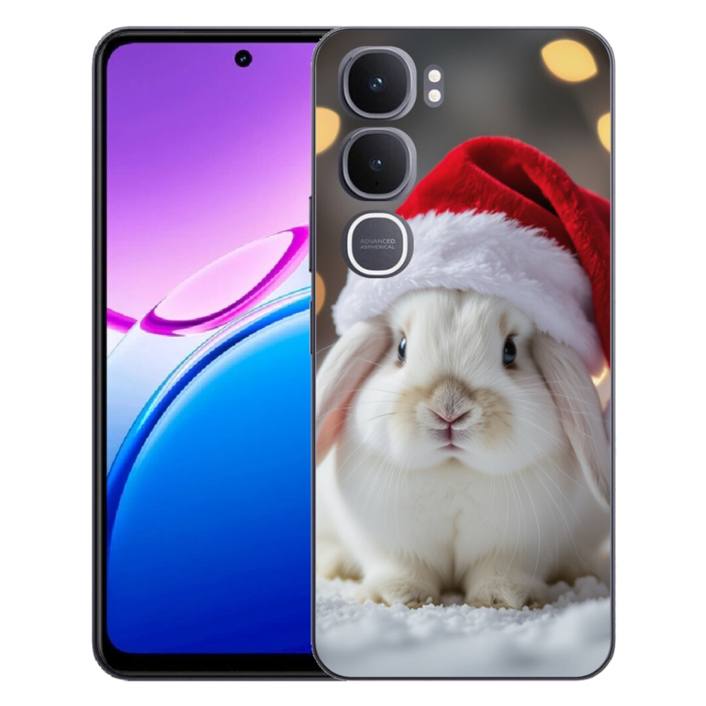 Gelový kryt mmCase na Vivo Y31 5G - vánoční králík