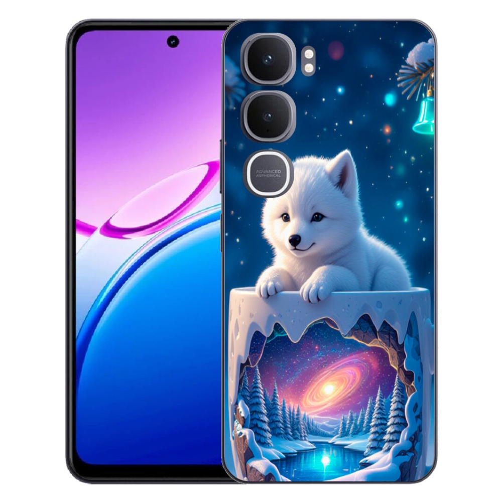 Gelový kryt mmCase na Vivo Y31 5G - vánoční štěně