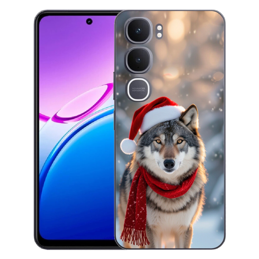 Gelový kryt mmCase na Vivo Y31 5G - vánoční vlk