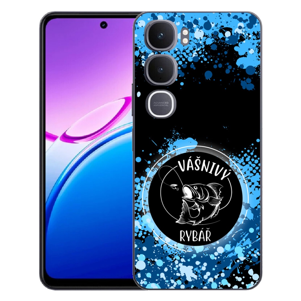 Gelový kryt mmCase na Vivo Y31 5G - vášnivý rybář černé pozadí