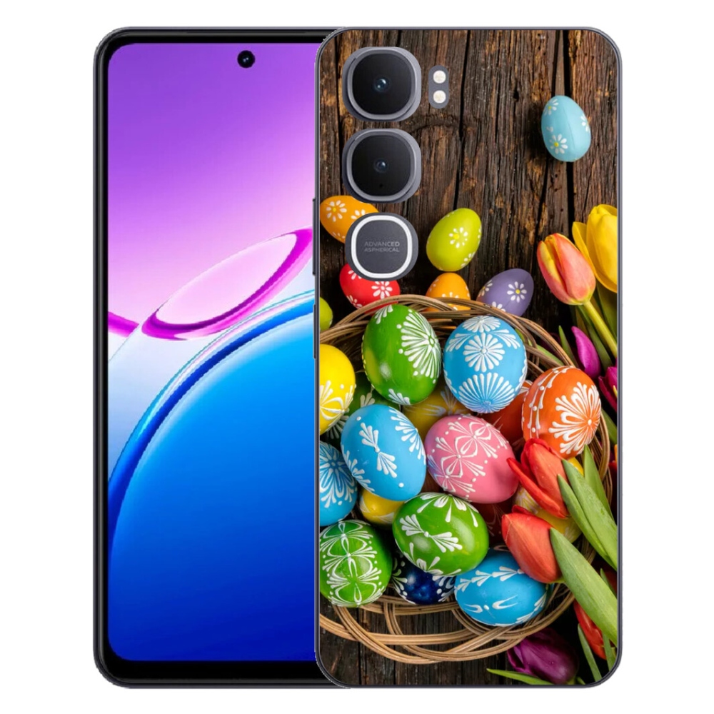Gelový kryt mmCase na Vivo Y31 5G - velikonoční vajíčka