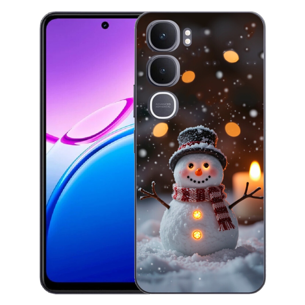 Gelový kryt mmCase na Vivo Y31 5G - veselý sněhulák