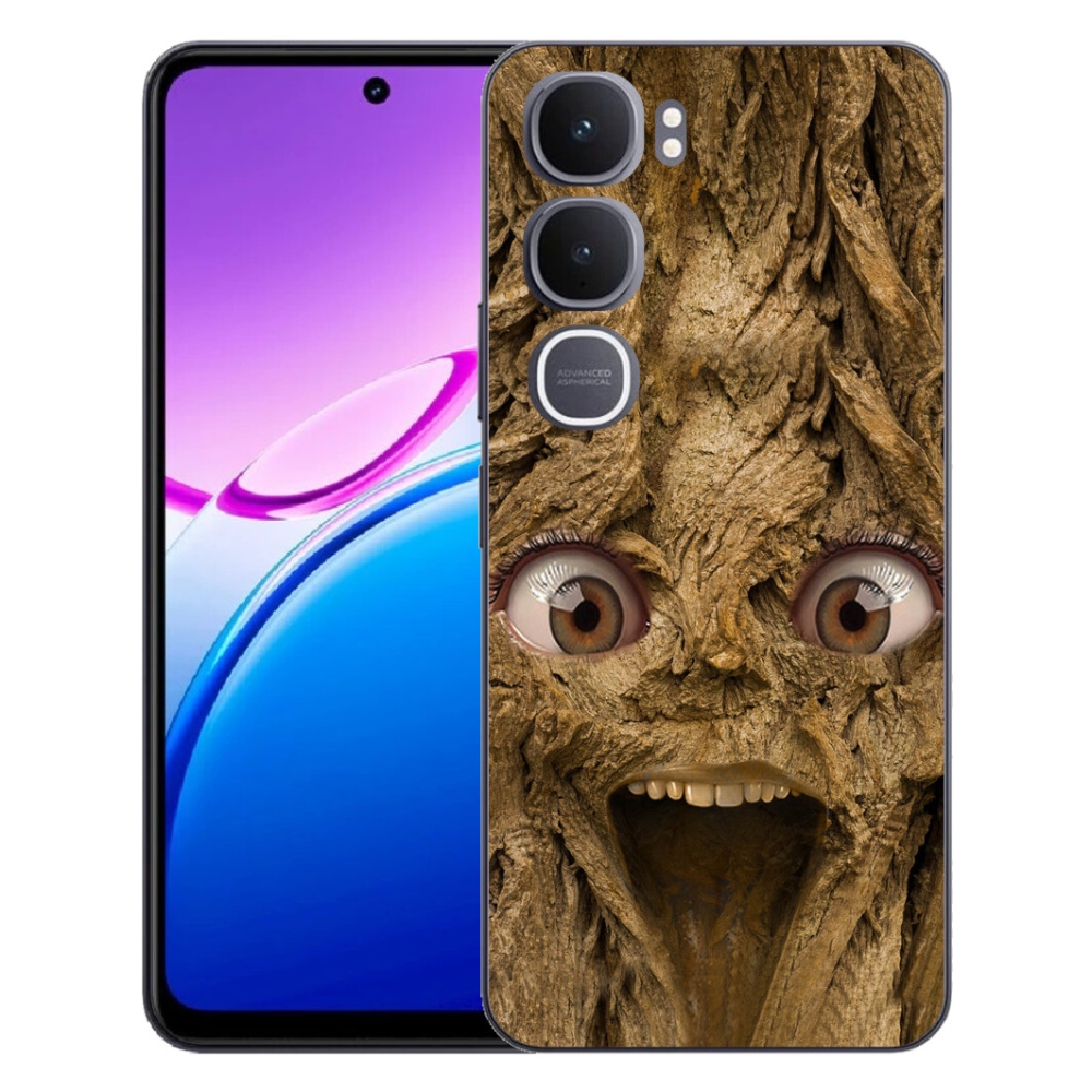 Gelový kryt mmCase na Vivo Y31 5G - veselý strom s očima