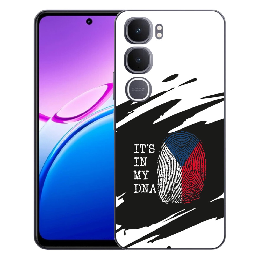 Gelový kryt mmCase na Vivo Y31 5G - vlajka otisk prstu černobílé pozadí