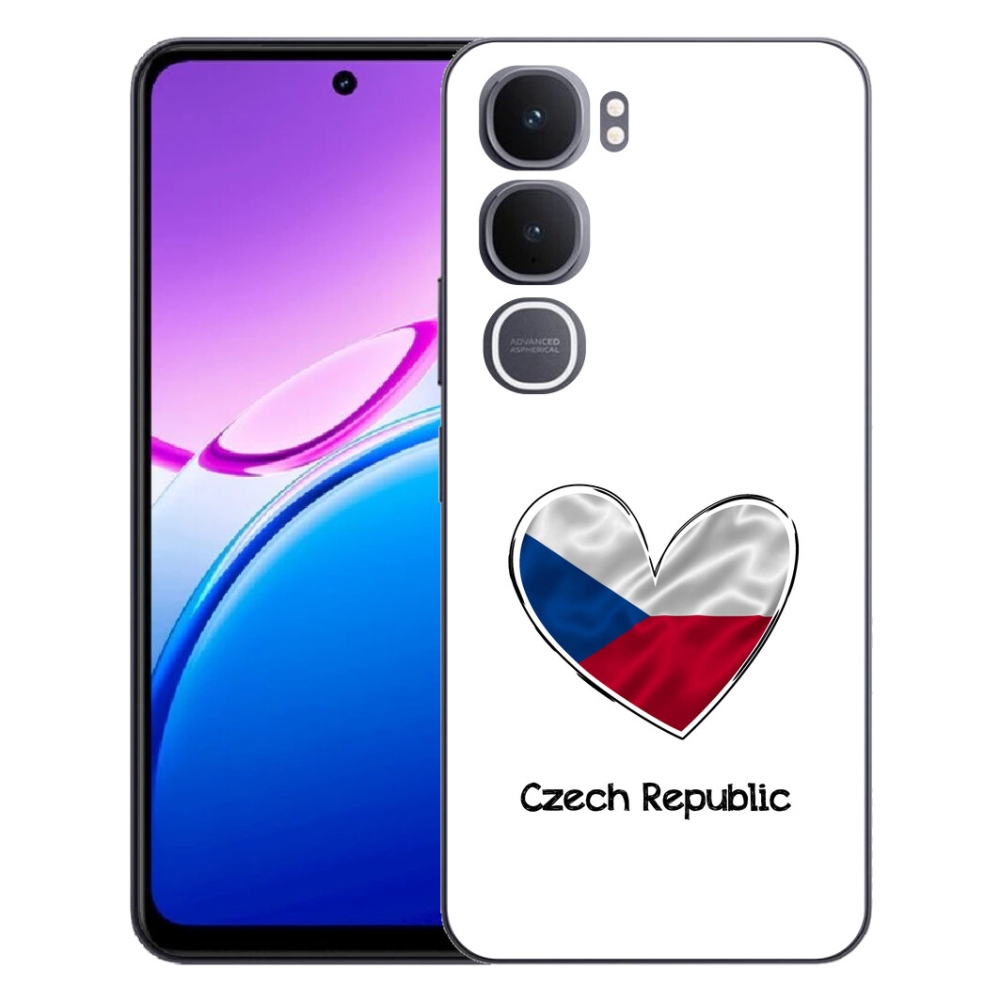 Gelový kryt mmCase na Vivo Y31 5G - vlajka srdce bílé pozadí