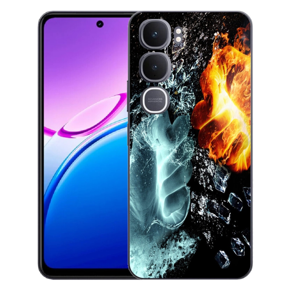 Gelový kryt mmCase na Vivo Y31 5G - voda a oheň