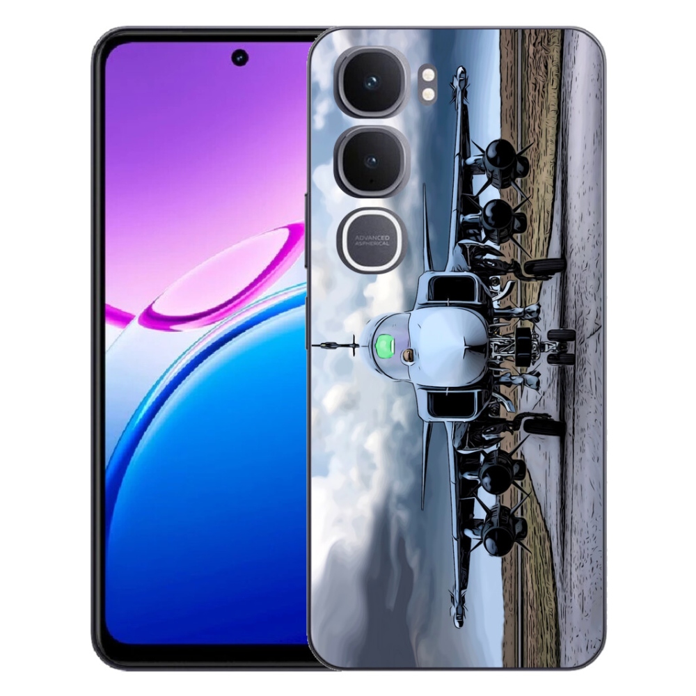 Gelový kryt mmCase na Vivo Y31 5G - vojenské letadlo