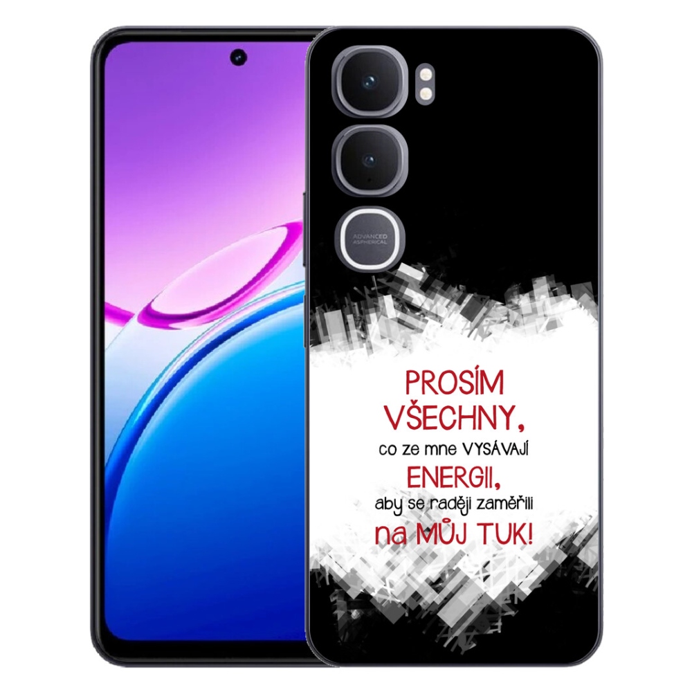 Gelový kryt mmCase na Vivo Y31 5G - vtipný text 1 červený