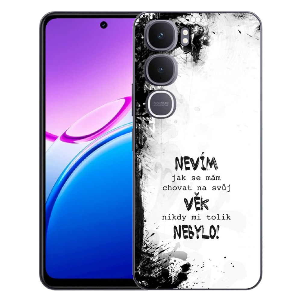 Gelový kryt mmCase na Vivo Y31 5G - vtipný text 14 bílé pozadí