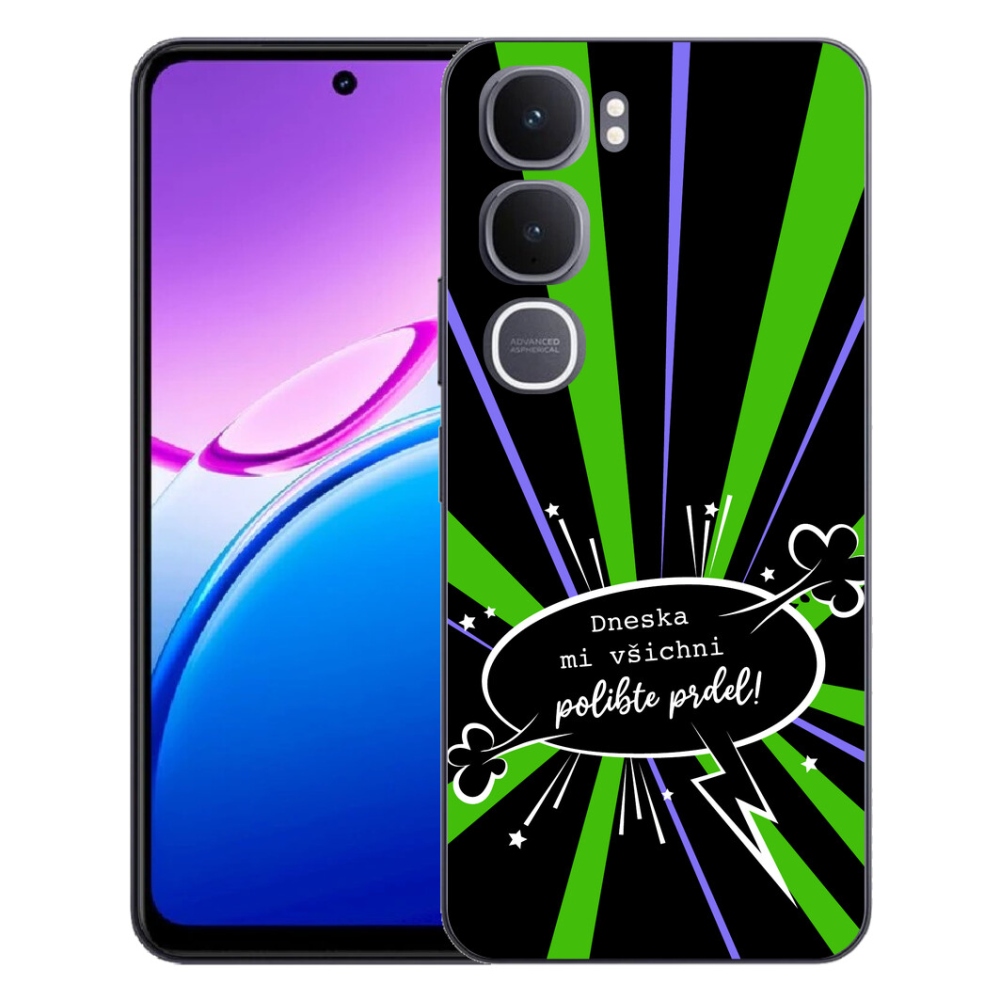 Gelový kryt mmCase na Vivo Y31 5G - vtipný text 15 černé pozadí