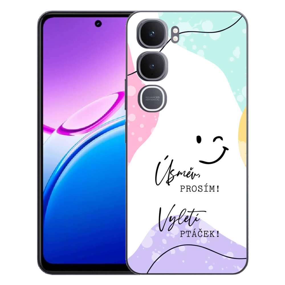 Gelový kryt mmCase na Vivo Y31 5G - vtipný text 4 bílé pozadí