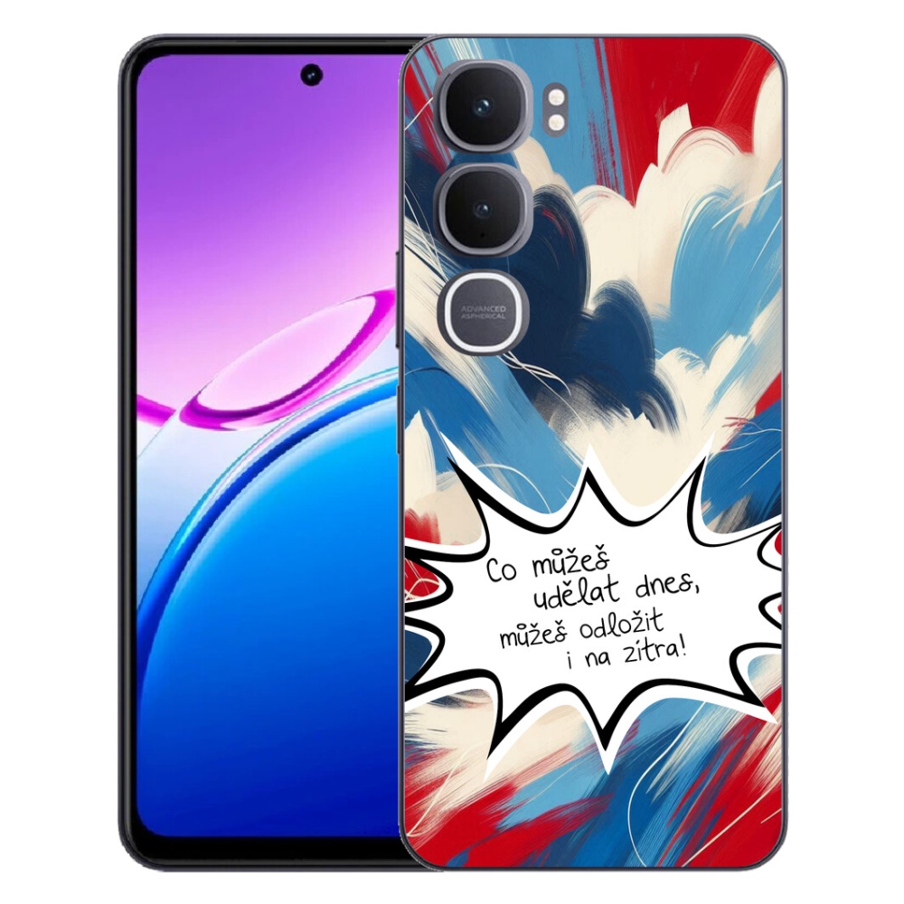 Gelový kryt mmCase na Vivo Y31 5G - vtipný text 9 bílé pozadí