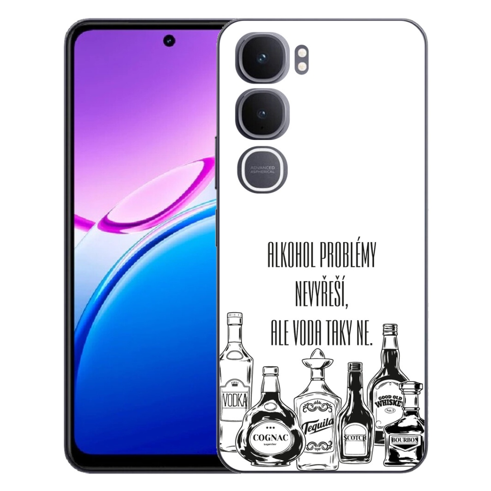 Gelový kryt mmCase na Vivo Y31 5G - vtipný text bílé pozadí