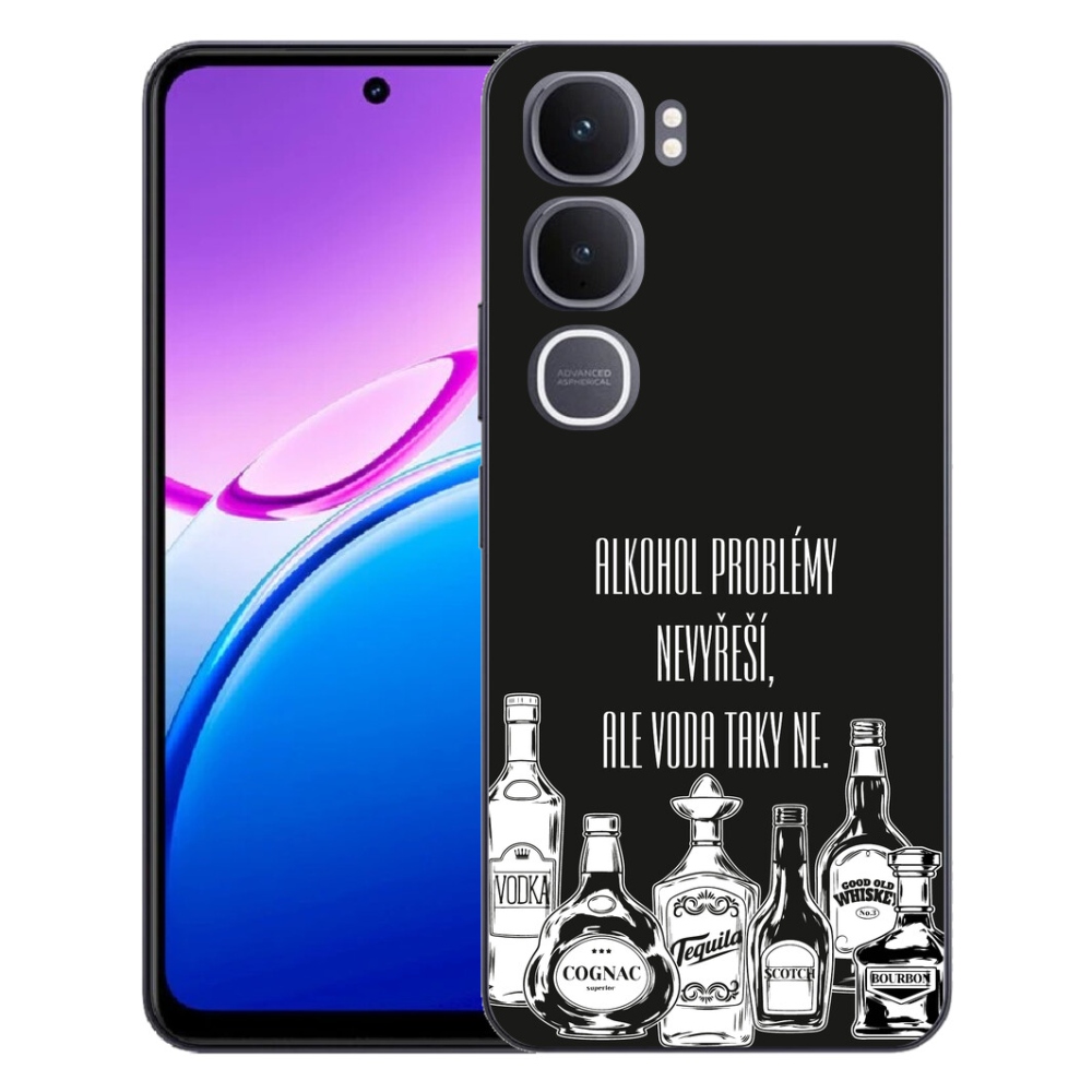 Gelový kryt mmCase na Vivo Y31 5G - vtipný text černé pozadí