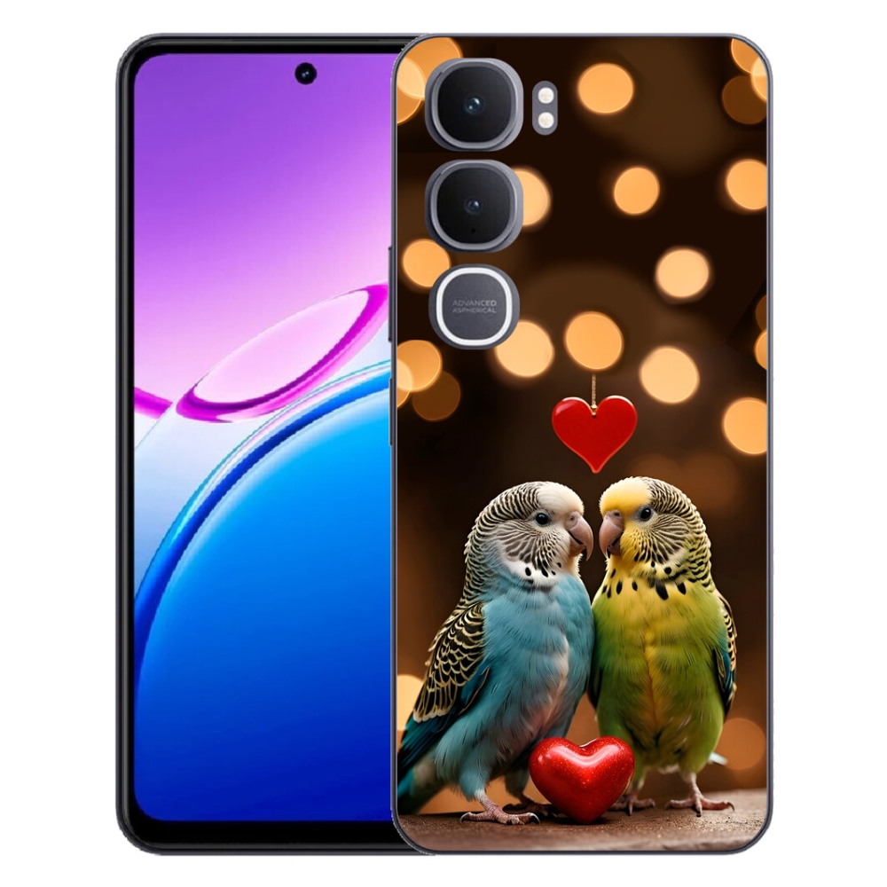 Gelový kryt mmCase na Vivo Y31 5G - zamilovaní papoušci