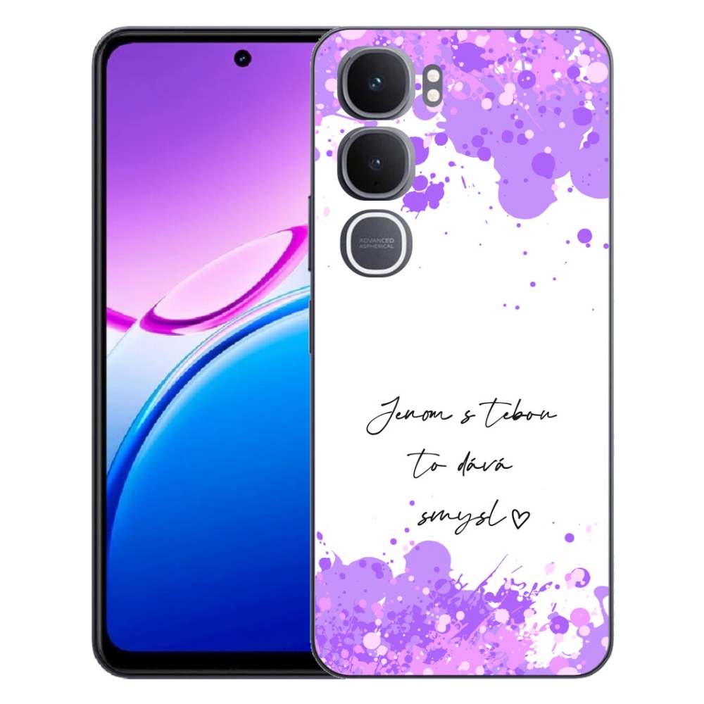 Gelový kryt mmCase na Vivo Y31 5G - zamilovaný text bílé pozadí