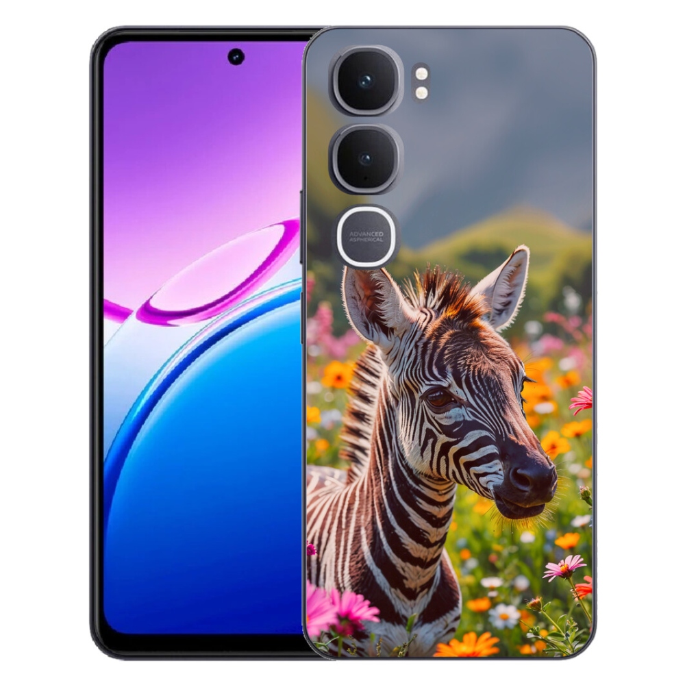 Gelový kryt mmCase na Vivo Y31 5G - zebra na louce