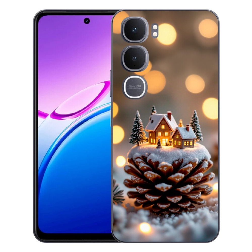 Gelový kryt mmCase na Vivo Y31 5G - zimní vesnička