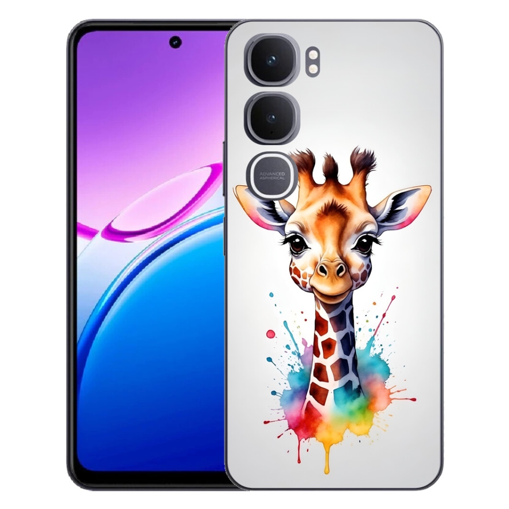 Gelový kryt mmCase na Vivo Y31 5G - žirafa 1