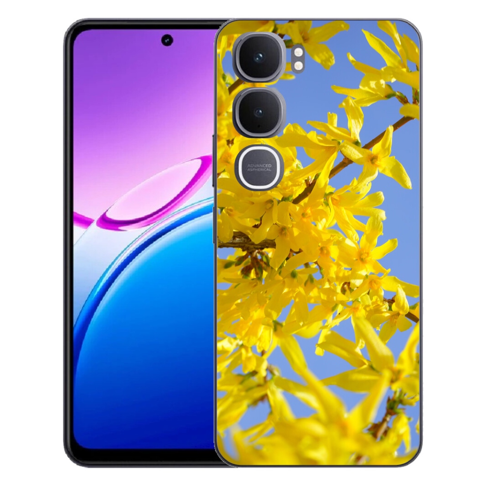 Gelový kryt mmCase na Vivo Y31 5G - žluté květy